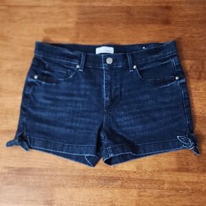 Loft Blue Jean Shorts with Frayed Hem